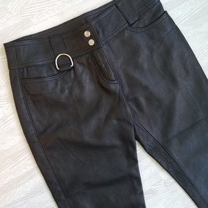 Dolce & Gabbana cropped leather pants, NEW XS (size 24 / 38 Euro), NWOT black